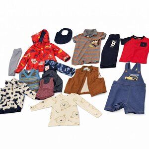 13pc BUNDLE Assorted Baby Boy Clothing 6M-18M